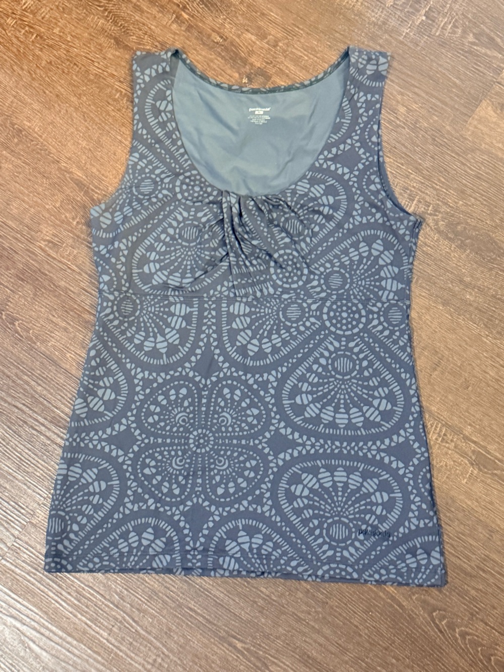 Patagonia Blue Patterned Tank Top